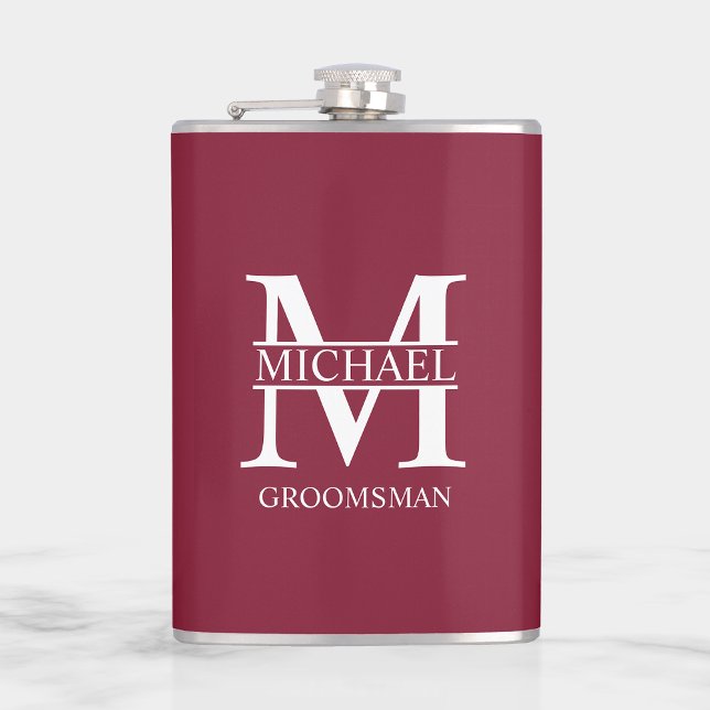 Classic Personalised Groomsman Name Hip Flask (Creator Uploaded)