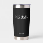 Classic Personalised Groomsman Name Insulated Tumbler<br><div class="desc">Classic Personalised Groomsman Gifts
featuring personalised groomsman's name,  title and wedding date in classic serif font style.

Also perfect for Best Man,  Father of the Bride and more.</div>