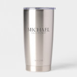 Classic Personalised Groomsman Name Insulated Tumbler<br><div class="desc">Classic Personalised Groomsman Gifts
featuring personalised groomsman's name,  title and wedding date in classic serif font style.

Also perfect for Best Man,  Father of the Bride and more.</div>