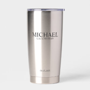 Classic Personalised Groomsman Name Insulated Tumbler