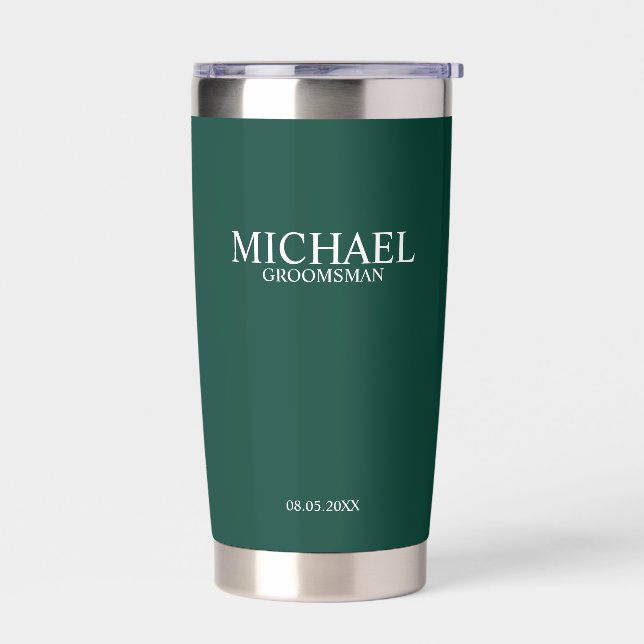 Classic Personalised Groomsman Name Insulated Tumbler (Left)