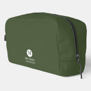 Classic Personalised Groomsmen Monogram and Name Dopp Kit