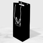 Classic Personalised Groomsmen Monogram and Name Wine Gift Bag<br><div class="desc">Classic Personalised Groomsmen Gifts
featuring personalised groomsman's monogram,  name and title in white classic serif font style on black background.

Also perfect for best man,  father of the bride and more.</div>