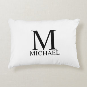 Classic Personalised Monogram and Name Accent Pill Decorative Cushion
