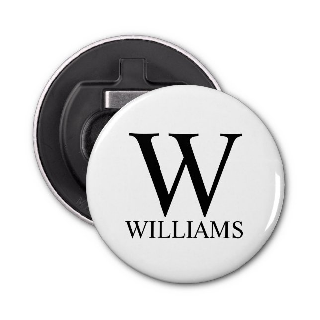 Classic Personalised Monogram and Name Bottle Opener (Front)