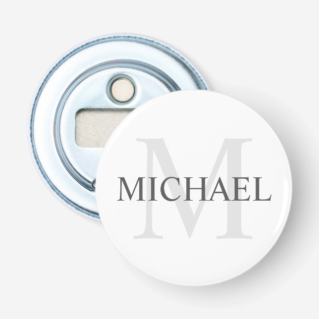 Classic Personalised Monogram and Name Bottle Opener (Front)