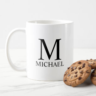 Classic Personalised Monogram and Name Coffee Mug