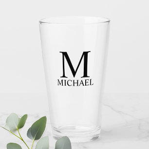 Classic Personalised Monogram and Name Glass
