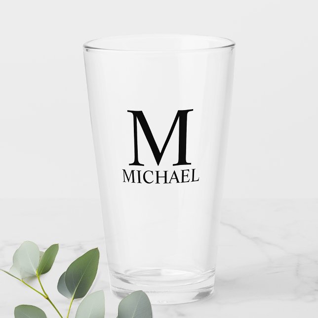 Classic Personalised Monogram and Name Glass (Creator Uploaded)