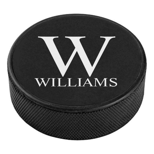 Classic Personalised Monogram and Name Hockey Puck (3/4)