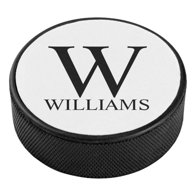 Classic Personalised Monogram and Name Hockey Puck (3/4)