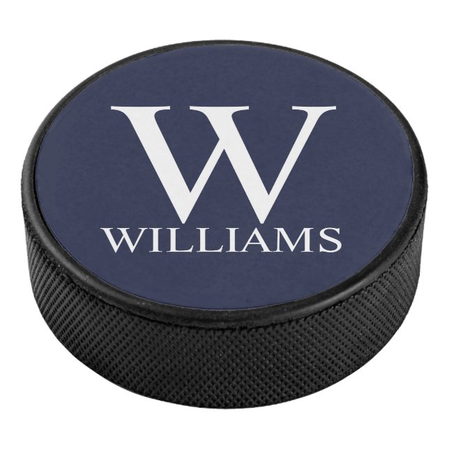 Classic Personalised Monogram and Name Hockey Puck (3/4)