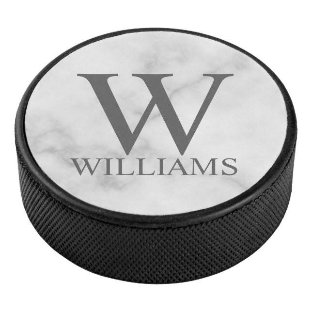 Classic Personalised Monogram and Name Hockey Puck (3/4)