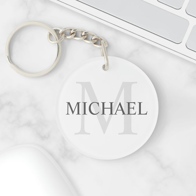 Classic Personalised Monogram and Name Key Ring (Creator Uploaded)