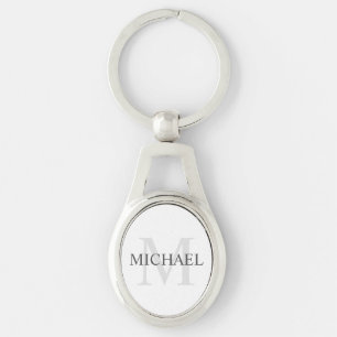 Classic Personalised Monogram and Name Key Ring
