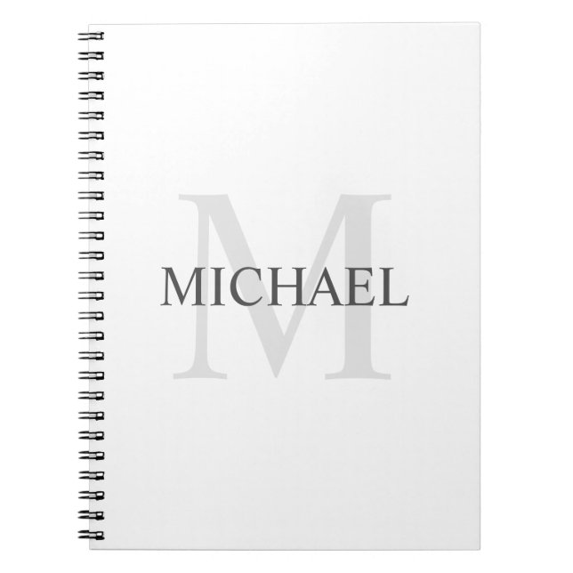 Classic Personalised Monogram and Name Notebook (Front)