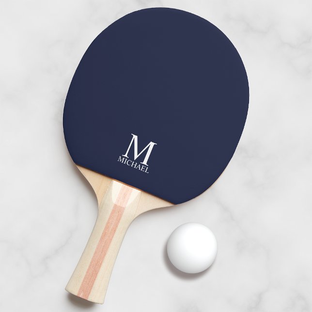 Classic Personalised Monogram and Name Ping Pong Paddle (Creator Uploaded)