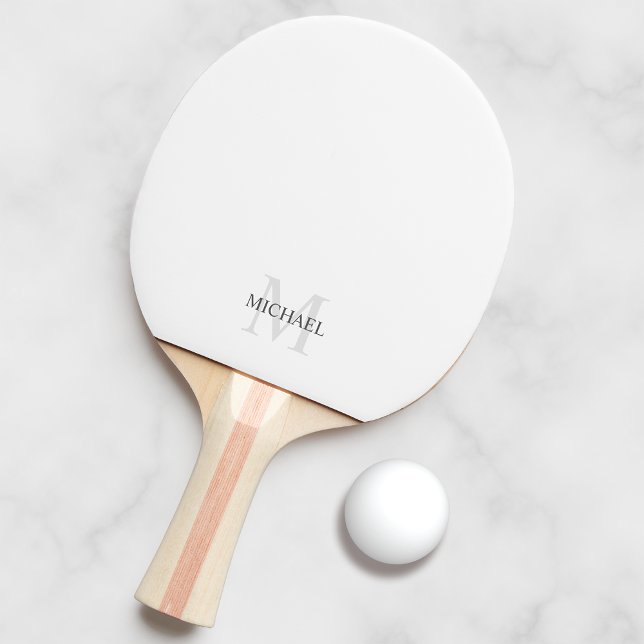 Classic Personalised Monogram and Name Ping Pong Paddle (Creator Uploaded)