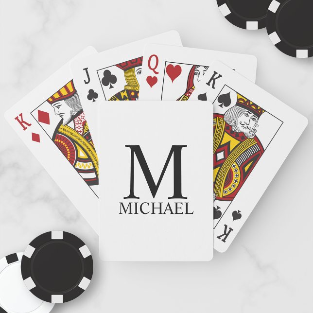 Classic Personalised Monogram and Name Playing Car Cards (Creator Uploaded)