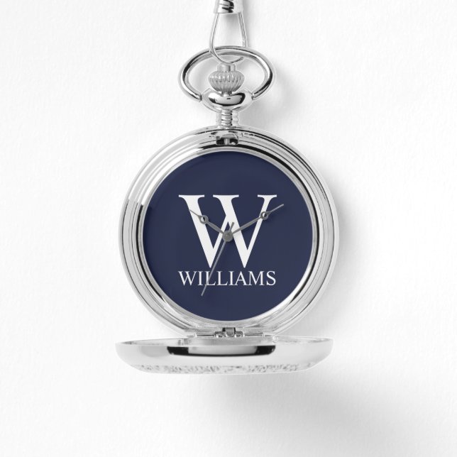 Classic Personalised Monogram and Name Watch (Front)