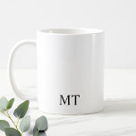 Classic Personalised Monogram Coffee Mug<br><div class="desc">Personalised Monogram Gifts
featuring personalised 2 letter initial monogram in black classic serif font style.

Perfect as holiday gifts,  father's day gifts for dad,  groomsmen gifts and more.</div>