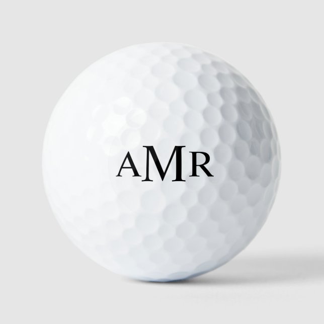 Classic Personalised Monogram Golf Balls (Front)