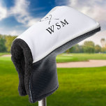 Classic Personalised Monogram Golf Clubs Golf Head Golf Head Cover<br><div class="desc">Personalise the monogram in classic typography to create a unique golf gift and keepsake for any golfer. Designed by Thisisnotme©</div>
