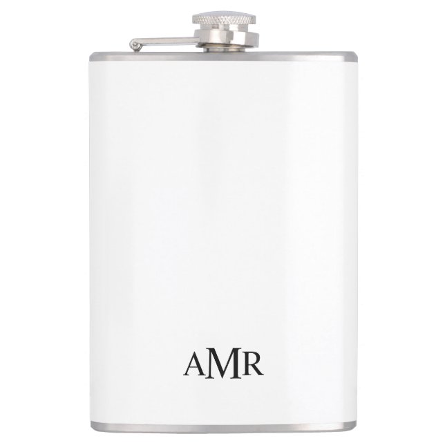 Classic Personalised Monogram Hip Flask (Front)