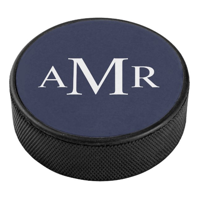 Classic Personalised Monogram Hockey Puck (3/4)
