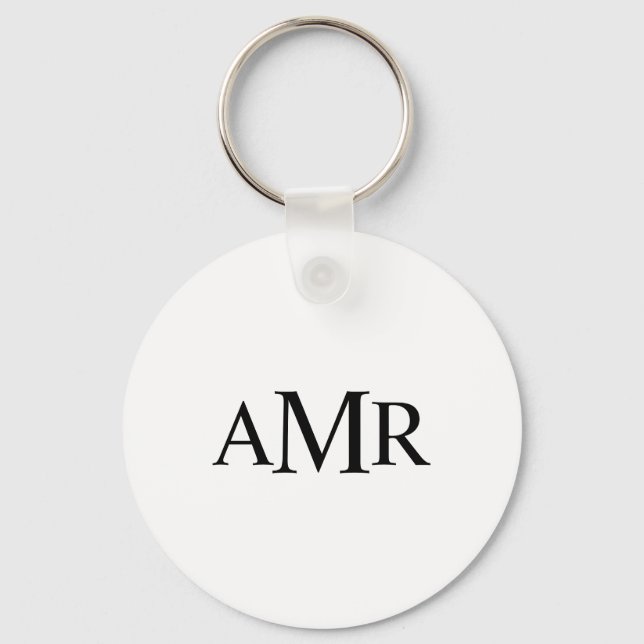 Classic Personalised Monogram Key Ring (Front)