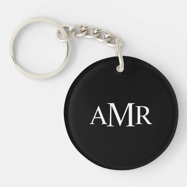Classic Personalised Monogram Key Ring (Front)