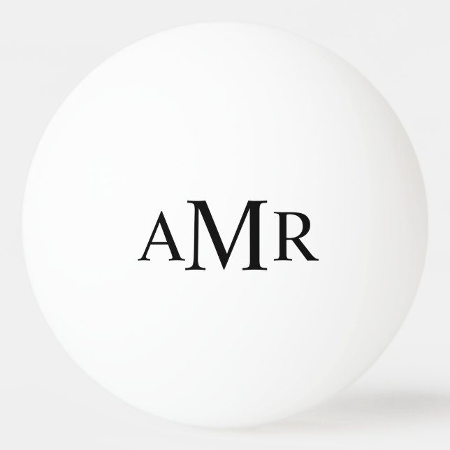 Classic Personalised Monogram Ping Pong Ball (Front)