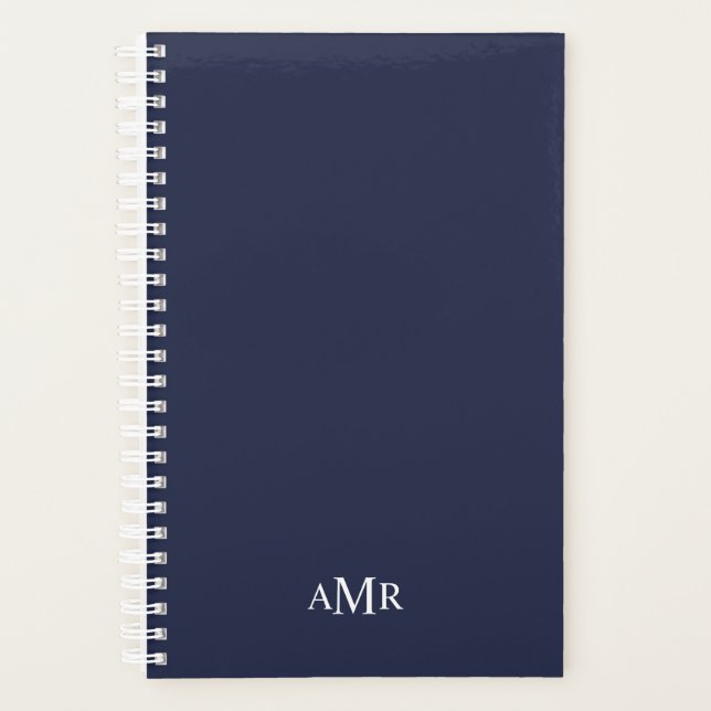 Classic Personalised Monogram Planner (Front)