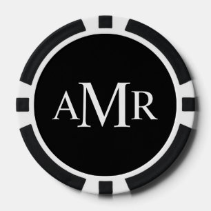 Classic Personalised Monogram Poker Chips