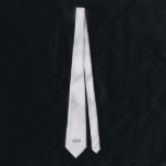 Classic Personalised Monogram Tie<br><div class="desc">Classic design features personalised 3 letter initial monogram in grey classic serif font style on white marble background.

Perfect as holiday gift,  father's day gift for dad and gift for any special occasions.</div>