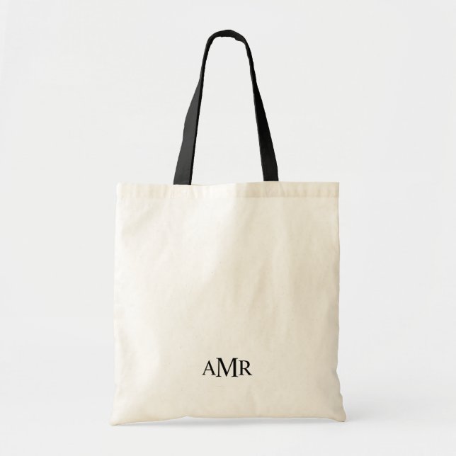 Classic Personalised Monogram Tote Bag (Front)