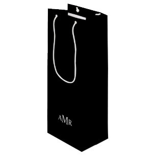 Classic Personalised Monogram Wine Gift Bag