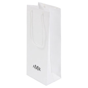 Classic Personalised Monogram Wine Gift Bag