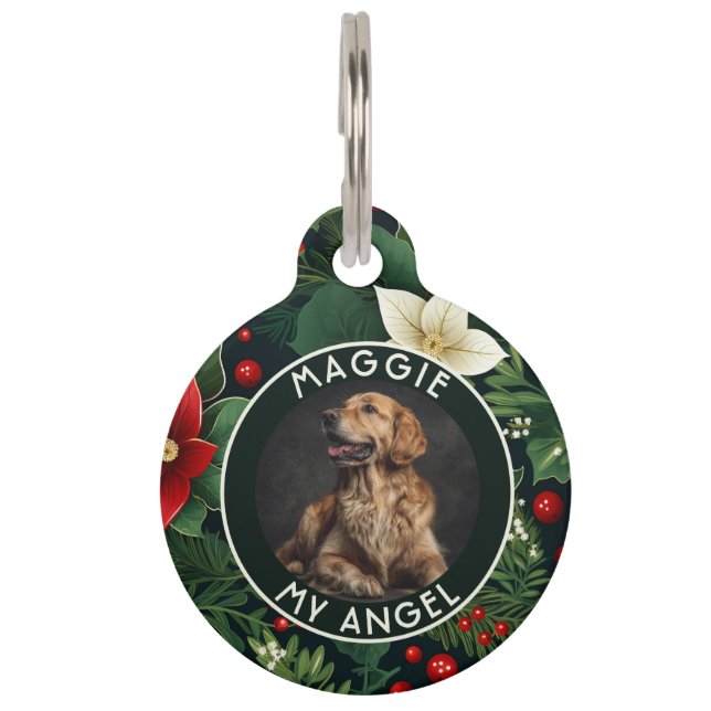 Classic Personalised Pet Gift Xmas Print  Tag (Front)