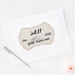  Classic personalised round meat label salt