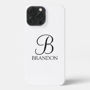 Classic Personalised Script Monogram and Name iPhone 13 Pro Max Case