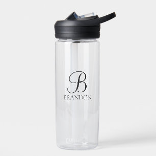 Classic Personalised Script Monogram and Name Wate Water Bottle