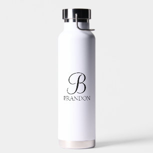 Classic Personalised Script Monogram and Name Water Bottle