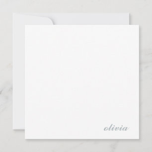 Classic Personalised Script Name Minimalist Grey Card