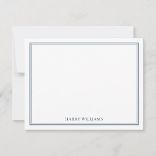 Classic Personalised Stationery Minimalist Mens  Card