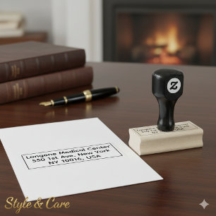 Classic Personalized Address Wooden Rubber Stamp
