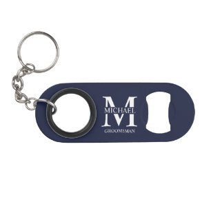 Classic Personalized Groomsman Monogram and Name