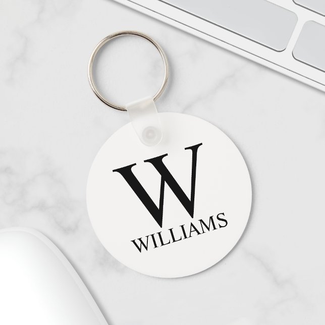 Classic Personalized Monogram and Name Key Ring (Creator Uploaded)