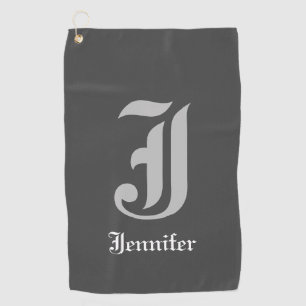 Classic Personalized Name and Initial Golf Towel
