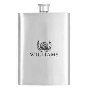 Classic Personalized Name Monogram Hip Flask
